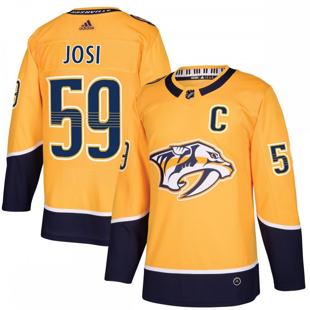Roman Josi Nashville Predators adidas Home Authentic Player Jersey - Gold-Pro Kit Vault | Brand New 26/27 Sports Jerseys